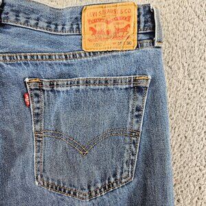 Levis Jeans Mens 36x30 Blue 505 Straight Leg Denim Work Pants